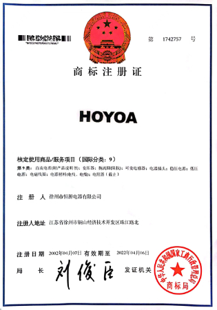 Trademark Registration Certificate